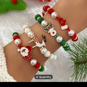 Festive Christmas Charm Bracelet Set